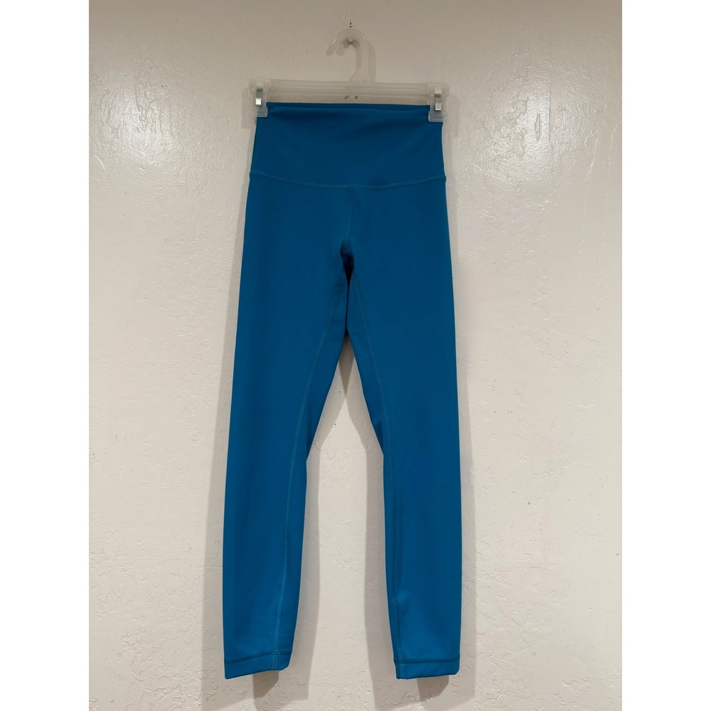 Lululemon Wunder Train High-Rise Tight 25 Teal Blue LW5CR7S Size 4 - Picture 2 of 5